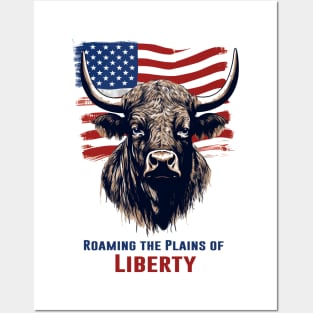 Roaming the plains of Liberty | 4th of July celebration shirt Posters and Art